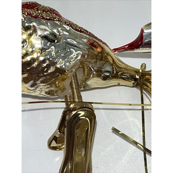 Glass Victorian Bird Goose Duck German Glass Christmas Ornament Clip Lot of 16 - Picture 6 of 10